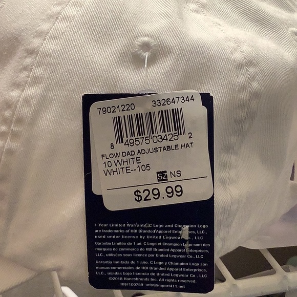 Campion Unisex White Baseball Cap - Picture 5 of 5